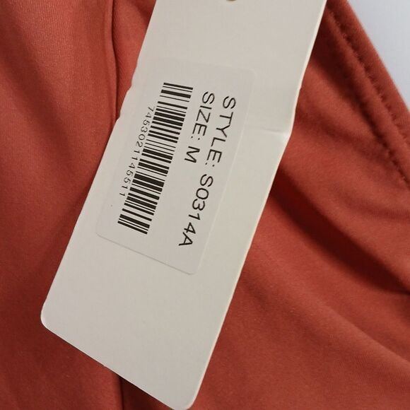 Envya light brown  halter one piece bathing suit tie front  Sz M NWT - Picture 6 of 8